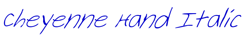 Cheyenne Hand Italic Schriftart